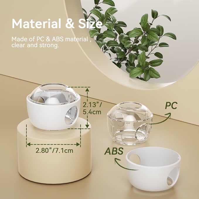 EUDEMON 4 Pack Updated Door Knob Cover Baby Safety Door Lock Childproof Safety Cover Door Handle Cover for Kids Safety (Clear-White)