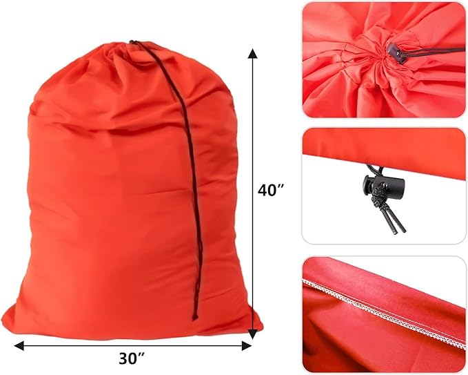 Extra Large Laundry Bag Travel Laundry Bags with Drawstring Closure, Large Dirty Clothes Bag 30"x40" Fit a Laundry Basket or Clothes Hamper for college, dorm and apartment dwellers 3 Pack Mixed Color