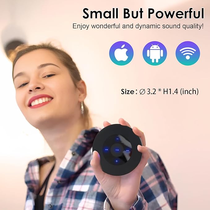 XLEADER Small Bluetooth Speaker (Travel Case Provided) Portable Wireless, HD Sound&Rich Bass, Touch Design, 12H Playtime, Support Aux Input, Micro SD, Mic, for Laptop PC Office Bathroom, Car, Gifts