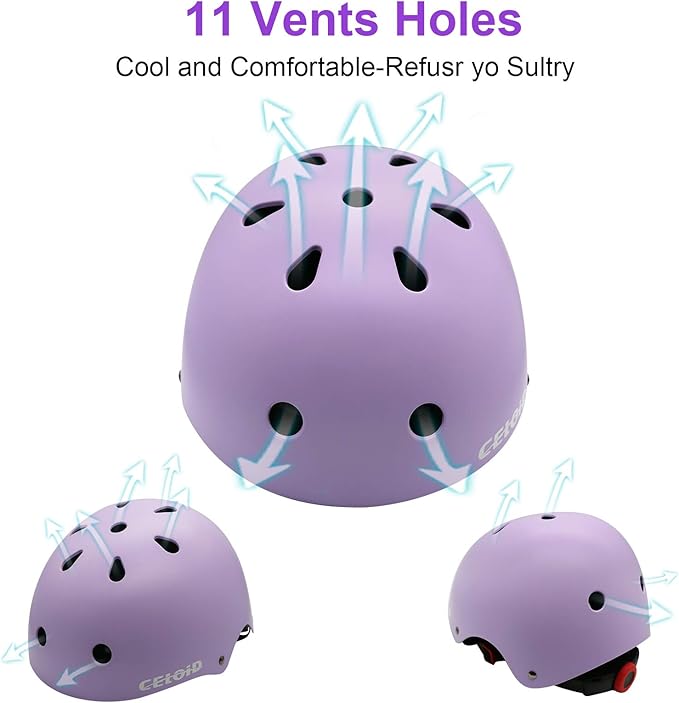 Kids Bike Helmet,Toddler Skateboard Helmets for Ages 2-3-5-8-14 Years Boys Girls，Adjustable Multi-Sport Bicycle Skateboarding Football Roller Skating Scooter Rollerblade Balance Bike Helmet