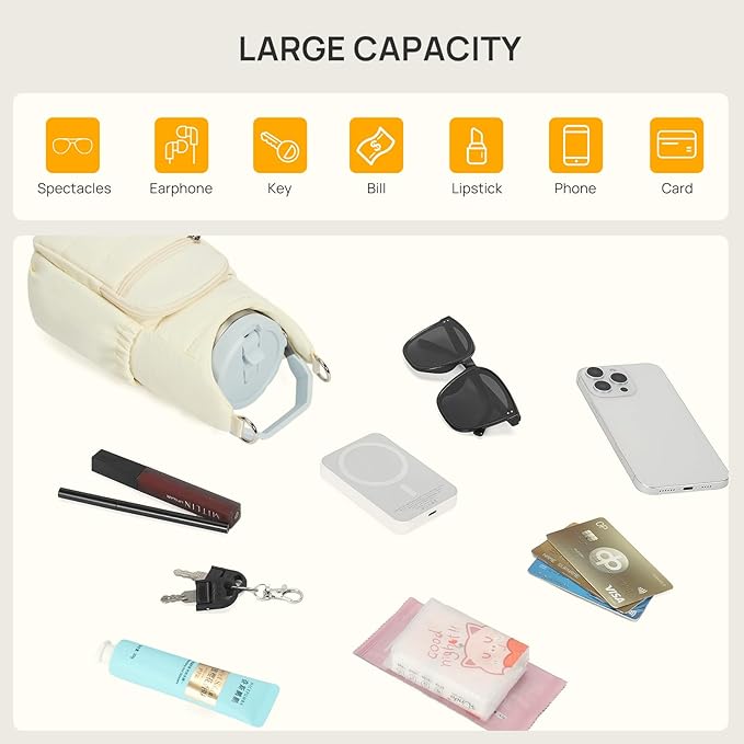 Telena Water Bottle Holder with Strap RFID Crossbody Bags for Women for Walking, Hiking, Cycling