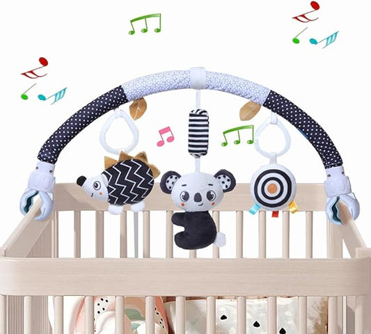 Pau1Hami1ton Baby Stroller Arch Toys, Car Seat Toys,Bouncer Toy Bar/Mobile for Bassinet,Adjustable Baby Hanging Toys Fit for Crib Bed,Stroller,Car Seat.S-19(Koala)