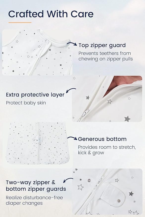 TotAha Toddler Sleep Sack 2T-3T-4T, Premium Light Wearable Blanket Baby Sleeping Bag with 2-Way Safe Zippers Girl Boy