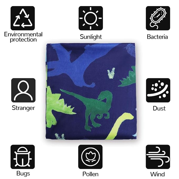 Baby Car Seat Cover, Multi- use Nursing Cover for Breastfeeding, Carseat Cover Boys, Dinosaur Baby Shower Stuff for Newborn, Soft Breathable