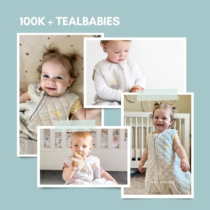 Tealbee Dreamsuit: Toddler Sleep Sack with Feet 2T 3T - 1.2 TOG All Season Baby Wearable Blanket for Walkers - Rayon made from Bamboo, Organic Cotton Sleep Bag - Sunshine
