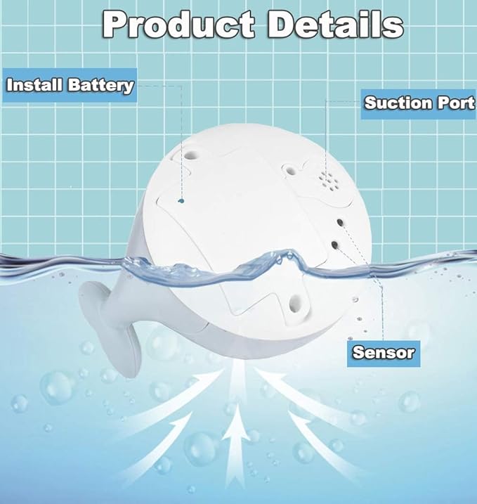 ZHENDUO Baby Bath Toys, Whale Spray Water Bath Toy, Sprinkler Bathtub Shower Toys for Toddlers Kids Boys Girls, Pool Toy for Baby (White)