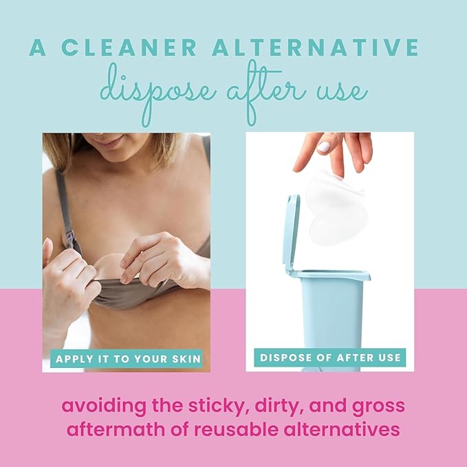 Soothing Gel Pads, Instant Cooling Relief for Sore Nipples, Made Without BPA, Hydrogel Pads for Breastfeeding, Aloe Vera Infused 16 Count