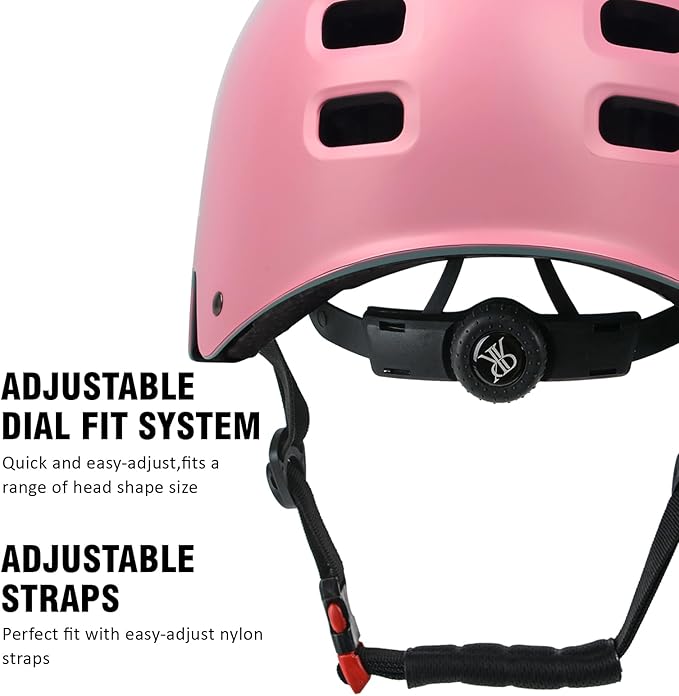 Youth Kids Bike Helmet, Skateboard Bicycle Helmet for Age 5-8-10-12-14 Teen Boys Girls Adjustable and Multi-Sport for Scooter Roller/Inline Skate