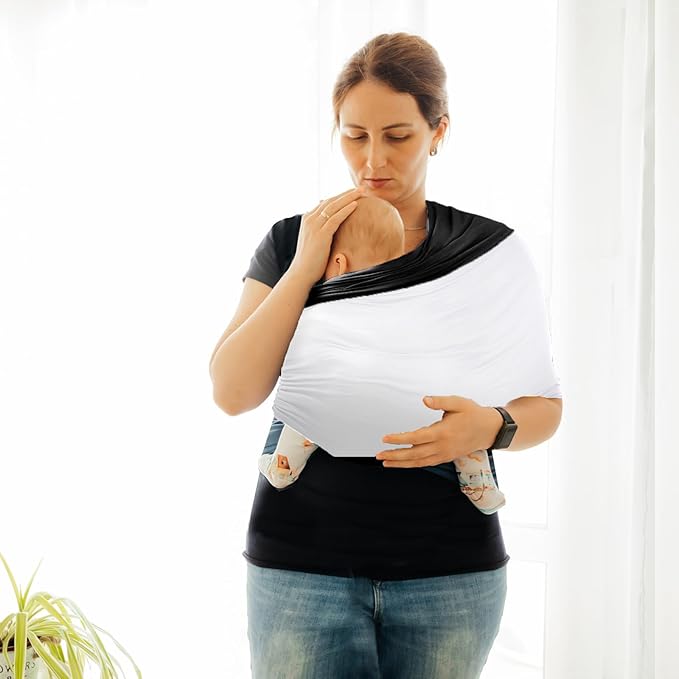 TKKOK Baby Wrap Carrier, Unisex Baby Carrier, Lightweight & Ultra Soft, Easy to Wear Baby Wrap, Perfect for Newborn Toddlers