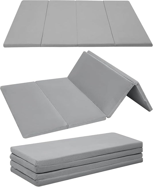 MeMoreCool Kids Floor Futon Mattress Large 6x4 FT, Thicken Foam Tatami Mattress for Children Play Area, Foldable Sleeping Pad Crawling Tatami Mat for Playroom