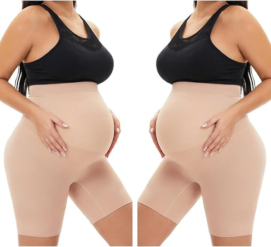 Seamless Maternity Shapewear, Prevent Thigh Chaffing, Pregnancy Belly Support, S-5XL