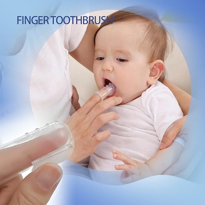 ZELINYE Baby Grooming Kit, 8 in 1 Baby Hair Brush/Nail Clipper/Nose Cleaner/Finger Toothbrush/Nail Scissors/Manicure Kit for Baby Care Keep Healthy and Clean(Blue)