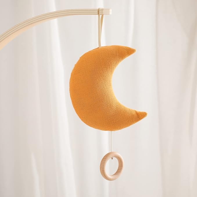 Baby Travel Toy with Music Box - Brahm's Lullaby Pull Musical Toy, Baby Mobile Crib Bed Bell Toy for Carriers and Cribs