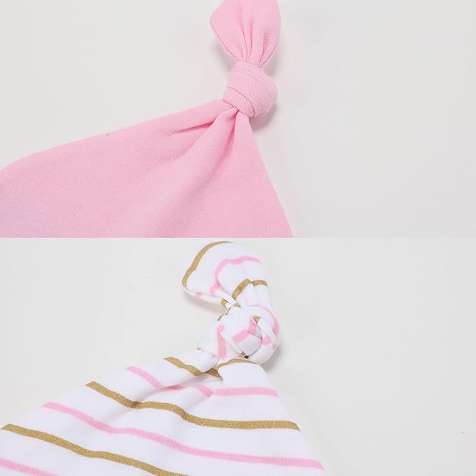 Newborn Baby Boy Girl Caps Mittens Socks Set Cotton Baby Essentials Accessories (Hats+Gloves+Socks)