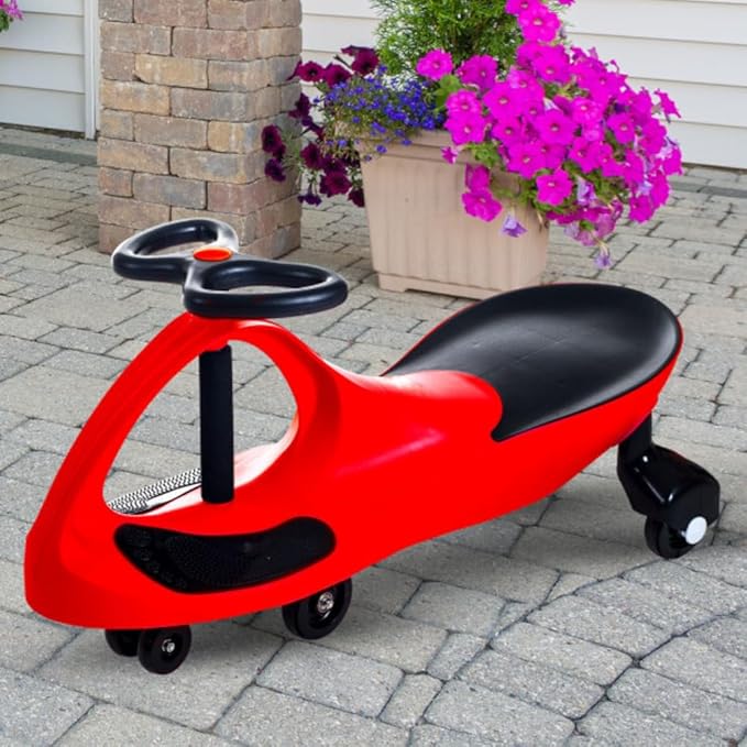 Wiggle Car - Ride on Toy for Ages 3 and Up - Toddler Ride on Toys with no Batteries, Gears, or Pedals Just Twist, Wiggle, and Go by Lil’ Rider (Red)
