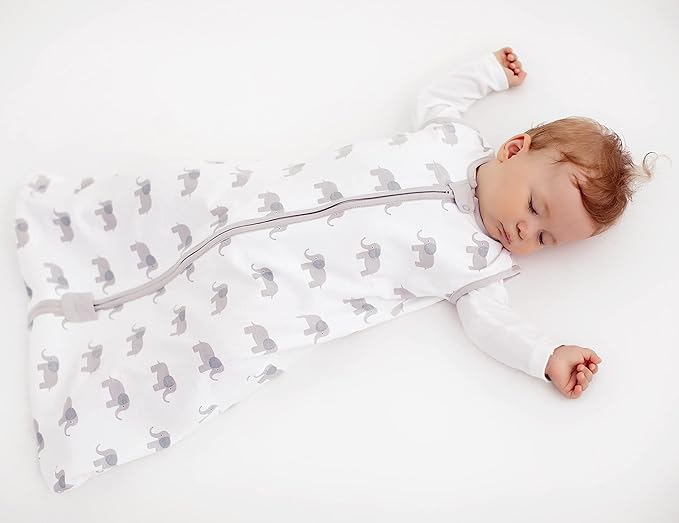 Mama Cheetah Baby Sleep Sack 0.5 TOG, Organic Cotton Baby Wearable Blanket with Two-Way Zipper, Swaddle Transition Baby Sleeping Bag for Newborn Infant Toddler Boy Girl, 12-18 Months
