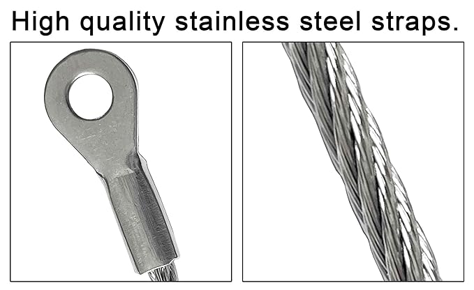 18 inches Stainless Steel Furniture Straps for Baby Proofing, No-Drill Furniture Anchors Earthquake Straps, Prevent Falling and Anti Tip TV Safety Straps, 6 Pcs