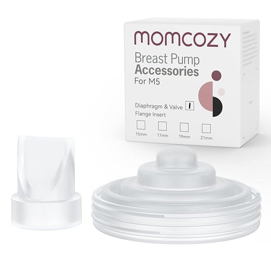Momcozy Duckbill Valves & Silicone Diaphragm Compatible with Momcozy M5. Original Momcozy M5 Breast Pump Replacement Accessories, 1 Pack