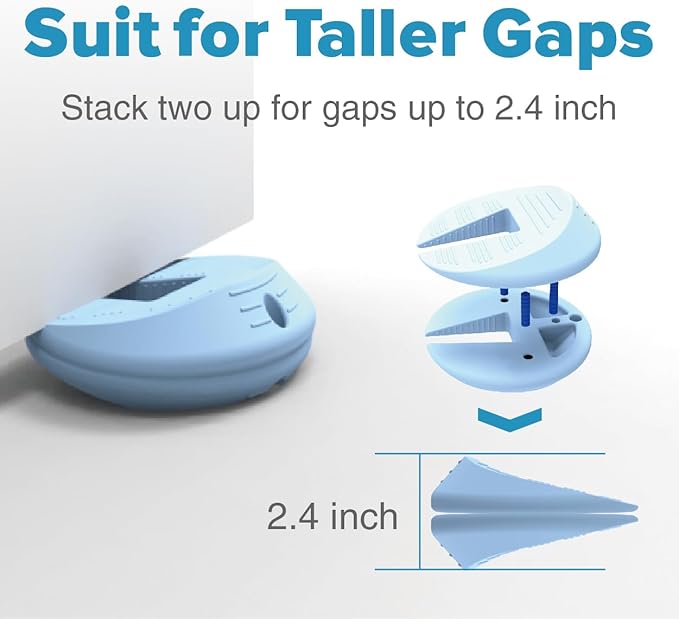 Door Pinch Guard and Stopper, Durable Silicone Finger Pinch Guard, Prevents Injuries, Slamming Doors, Kids Safety, 2 Packs Blue Upgraded