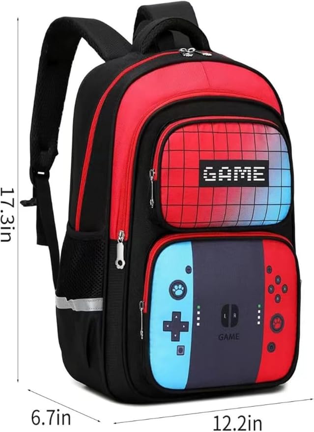 Boys Backpack 3d Cartoon GameBag for Children Teens School Backpacks for Waterproof Kids Backpack 17″Travel Backpacks (GAME)