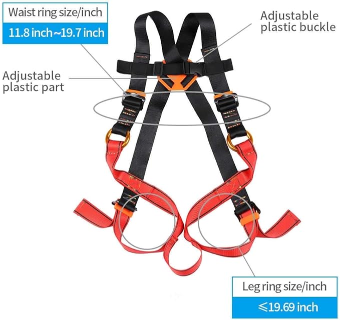 Kids Climbing Belt, Youth Full Body Safety Belt for Outdoor Expanding Training Caving, Zipline Belt Rappelling Equip