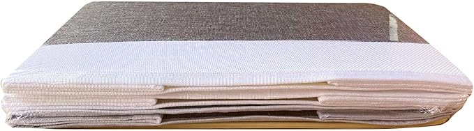 Yawinhe Foldable Storage Basket 3-Pack, Large Fabric Bins with Rope Handle, Used for Organizing Shelves, Closets, Clothes, 12.99''Lx9.05''Wx7.87''H, White/Grey