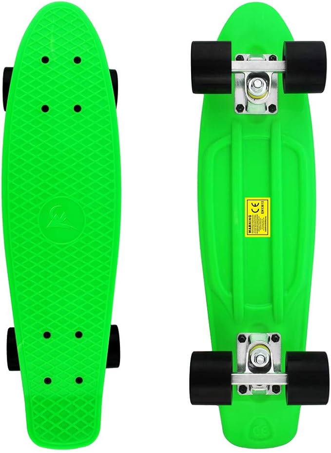 Skateboards Complete 22 Inch Mini Cruiser Retro Skateboard for Kids Boys Youths Beginners
