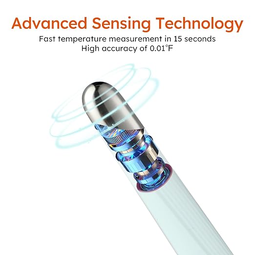 Thermometer for Adults and Kids, Medical-Grade Accurate Fast Reading Oral and Underarm Temperatures, Rechargeable Digital Thermometers with LED Display