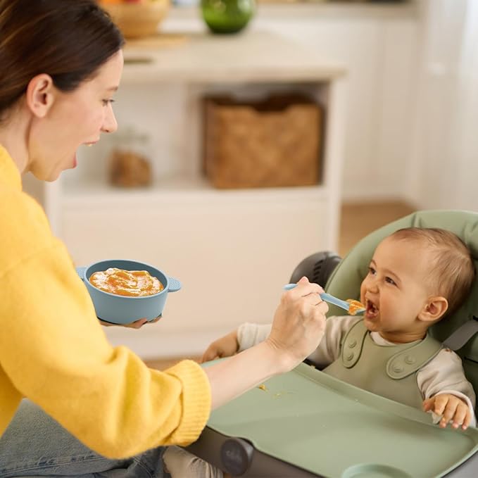 Baby Spoons, 6 Pack First Stage Silicone Feeding Spoons, Soft Tip Feeding Baby Utensils, Baby Led Weaning Supplies Training Spoons, Dishwasher and Boil Safe
