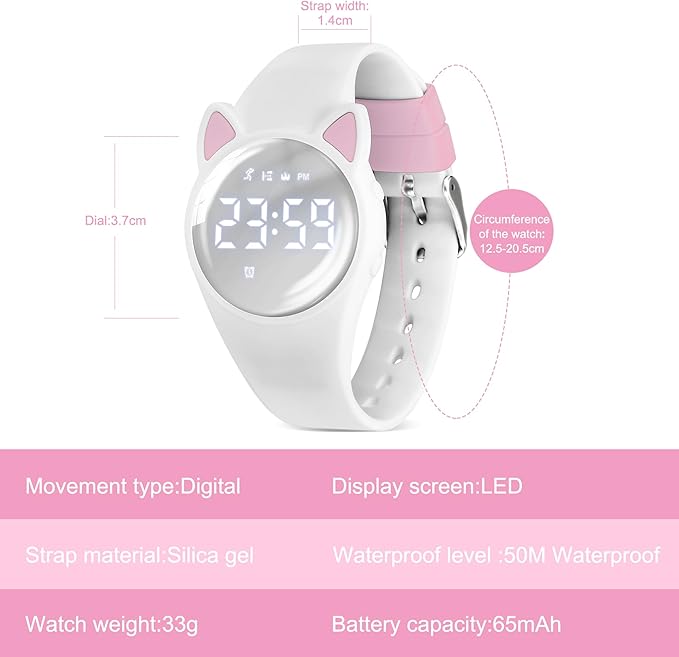 Kids Watches for Girls Boys Digital Sport Watch with Step Counter Pedometer Vibration Alarm Clock, No App Waterproof Fitness Tracker Kids Watch Boys Girls Teens Students Ages 5-16