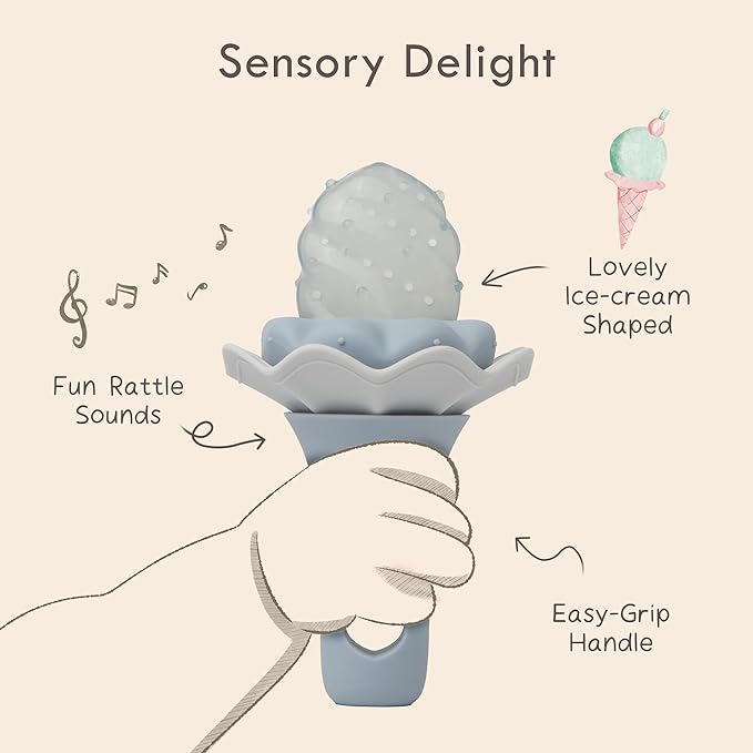 Moonkie Baby Fruit Feeder with Freezer Tray, BPA Free Silicone Food Feeder for Infant Self Feeding, Breastmilk Popsicle Molds, Mesh Feeder with Two Pouches, Baby Shower Gifts 4 Months+, 2 Pack