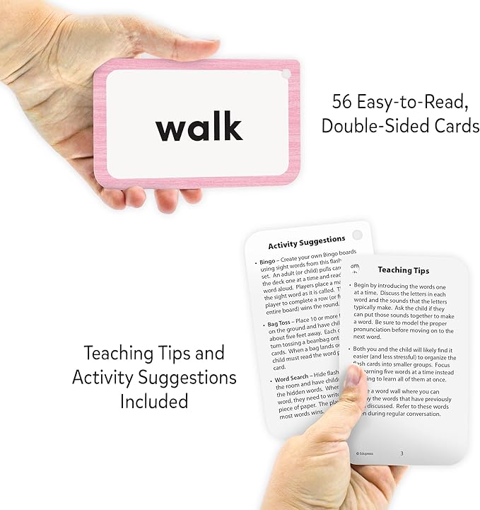 Teacher Created Resources Sight Words Flash Cards - Level A (EP62037), 3-1/8" x 5-1/8"