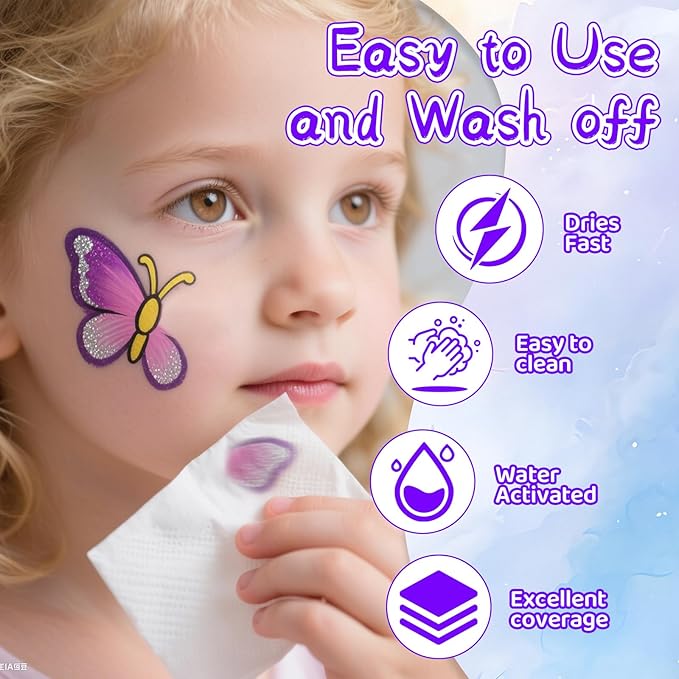 Face Painting Kit, 42 Colors Body Paint With 10 Pcs Brushes, Safe & Non-Toxic Washable for Children Adults Halloween Christmas Party