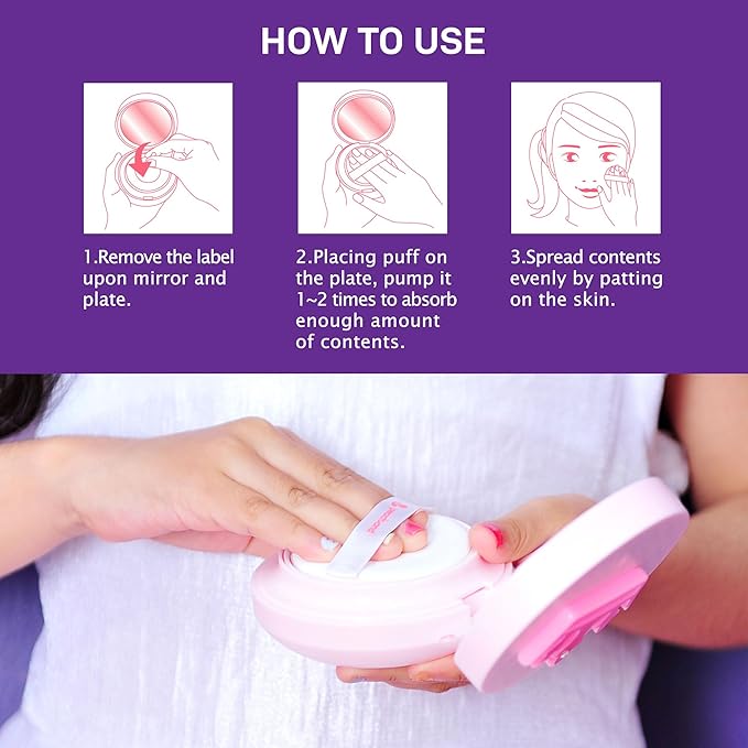 Peachand Baby Kids Mineral Sun Cushion SPF50+ PA++++ (Pink Tiara)