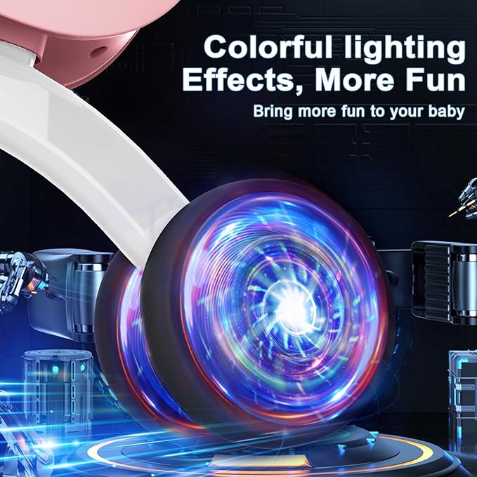 Colorful Lighting Baby Balance Bike Toys for 1 Year Old Girl Gifts, 10-36 Month Toddler Balance Bike, No Pedal 4 Silence Wheels & Soft Seat Pre-School First Riding on Toys, 1st Birthday Gifts.