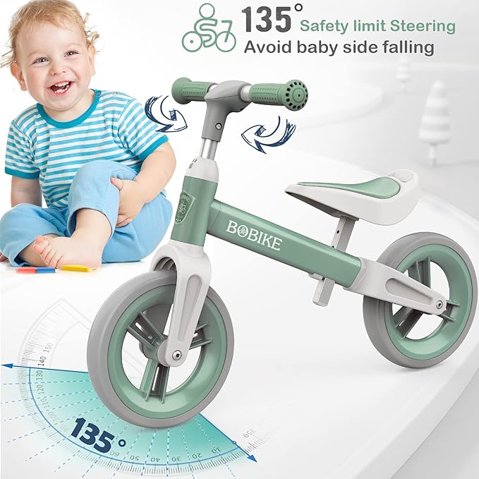 Toddler Balance Bike Toys for 1 to 4 Year Old Girls Boys Adjustable Seat and Handlebar No-Pedal Training Bike Best Gifts for Kids