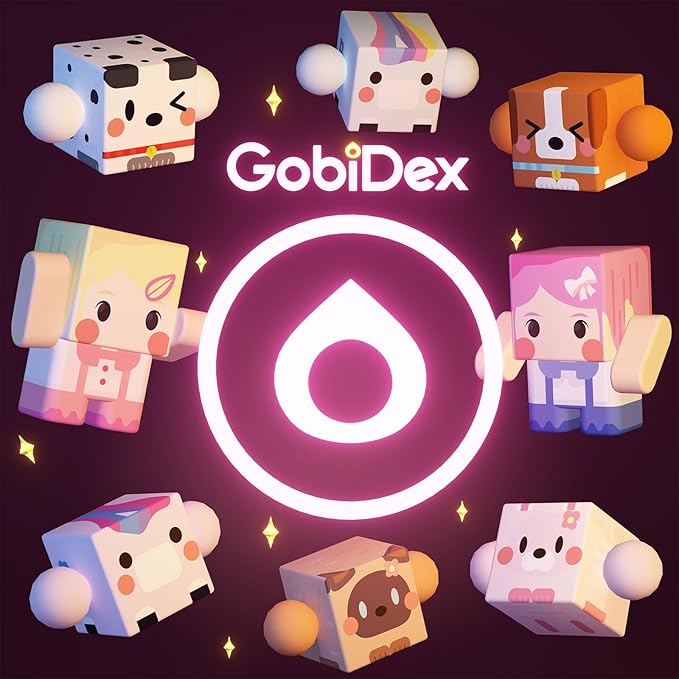 GobiDex 8PCS Magnetic Figures Playset Rotatable Animal & Character Toys for Kids, Toddlers Sensory Pretend Play Travel Toys Compatible with Magnet Blocks