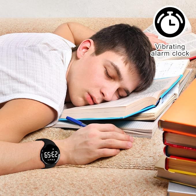 Kids Watches for Girls Boys Digital Sport Watch with Step Counter Pedometer Vibration Alarm Clock, No App Waterproof Fitness Tracker Kids Watch Boys Girls Teens Students Ages 5-16