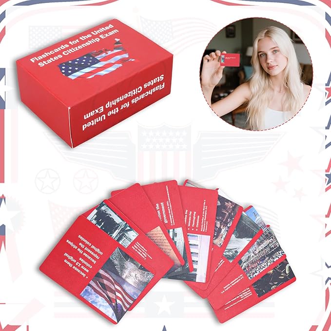 US Citizenship Test Study Guide 2025,US Citizenship Flash Cards 2025 for The United States Citizen Exam,100 Uscis Questions Answers Flashcards,Tarjetas para La Ciudadania De Las 100 Preguntas