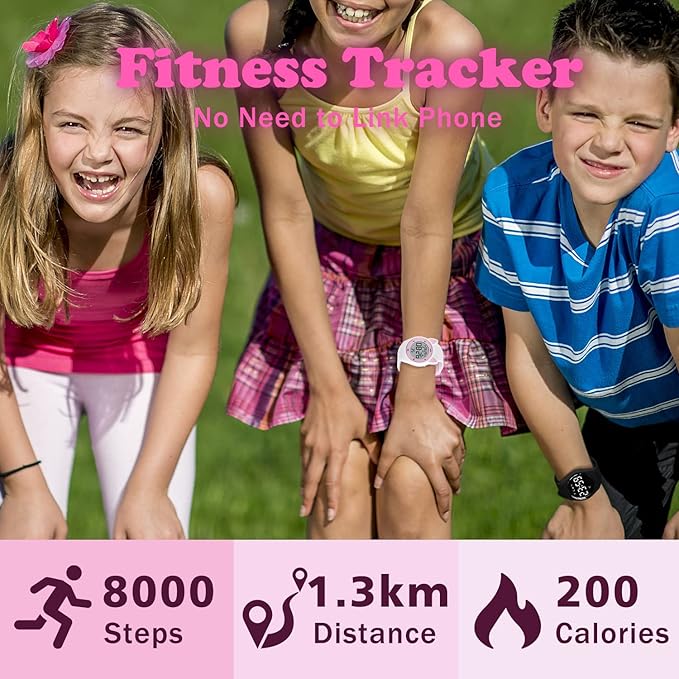 Kids Watches for Girls Boys Digital Sport Watch with Step Counter Pedometer Vibration Alarm Clock, No App Waterproof Fitness Tracker Kids Watch Boys Girls Teens Students Ages 5-16