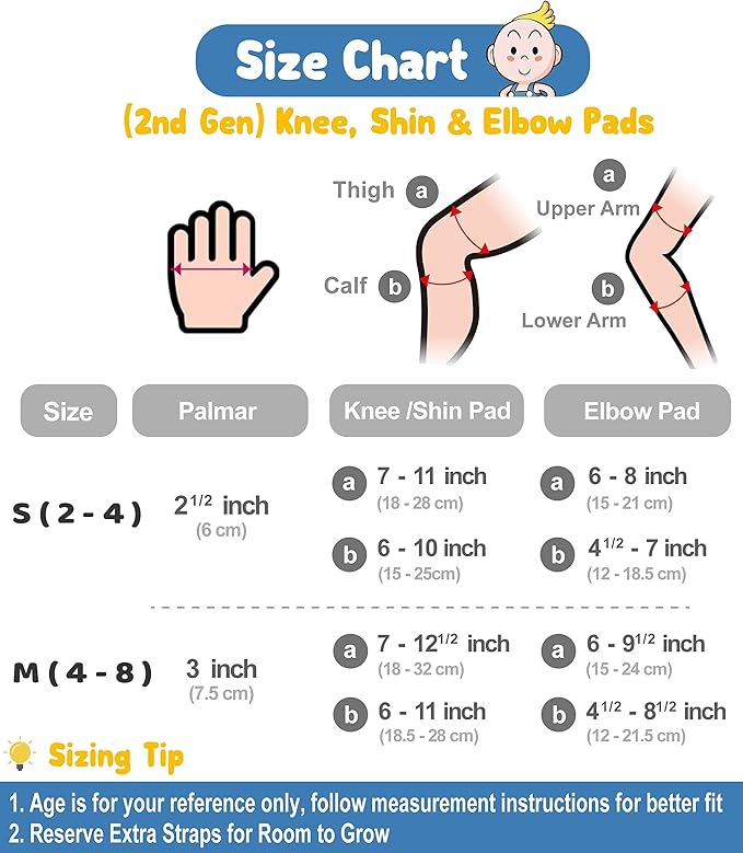 Soft-Style Kids Knee and Elbow Pads with Bike Gloves, Flexible Impact-Resistant Gear for Ages 2-11, Designed for Balance Bikes, Roller-Skating, and Skateboarding