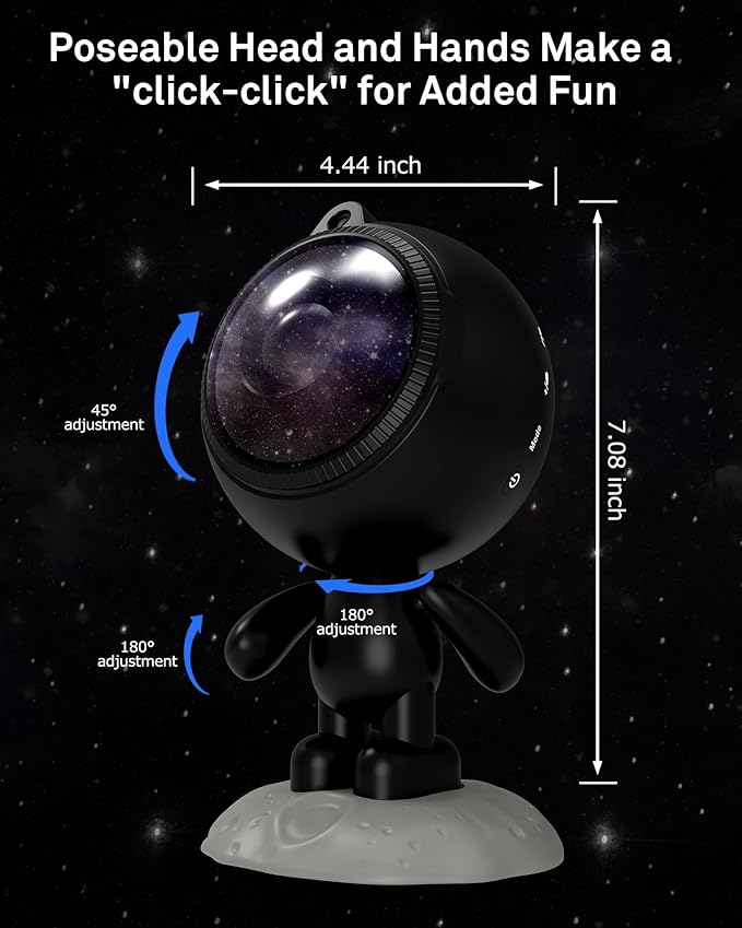AIRIVO Star Projector,Astronaut Galaxy Projector Night Light Bluetooth Speaker with Remote,White Noise,Interactive Posture Adjust,Room Bedroom Decor,Birthday Christmas Gifts for Kids Adults