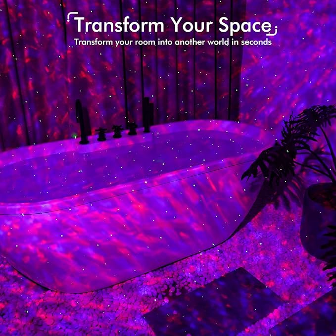 Rossetta Galaxy Projector for Bedroom, Smart App Star Light Projector with Bluetooth Speaker and White Noise, Night Light for Kids Adults Game Room, Home Party, Ceiling, Room Décor