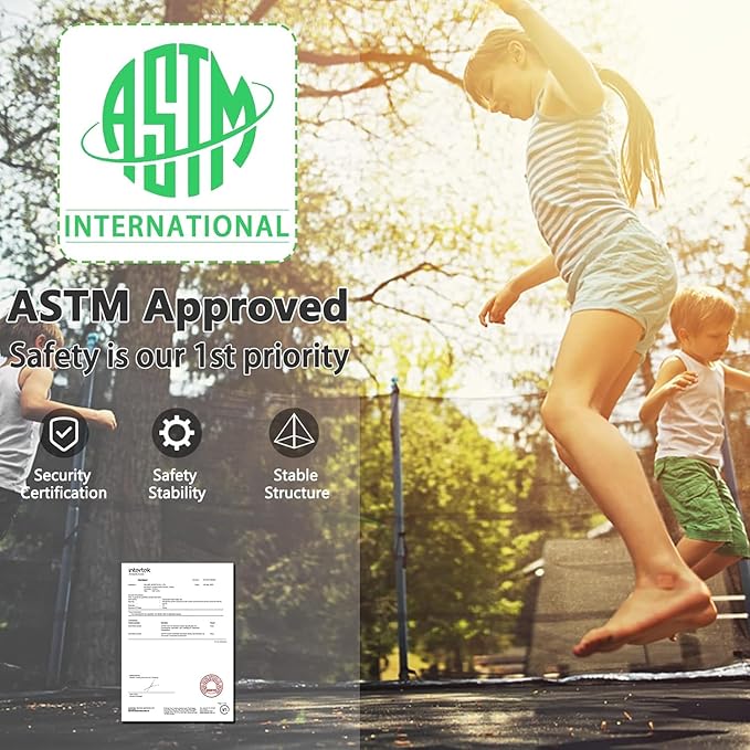 Upgraded 10/12/14/15/16FT Trampoline Outdoor, Large Kids Trampoline with Light, Stakes, Sprinkler, Backyard Trampoline with Basketball Hoop and Net, Capacity for 4-6 Kids and Adults