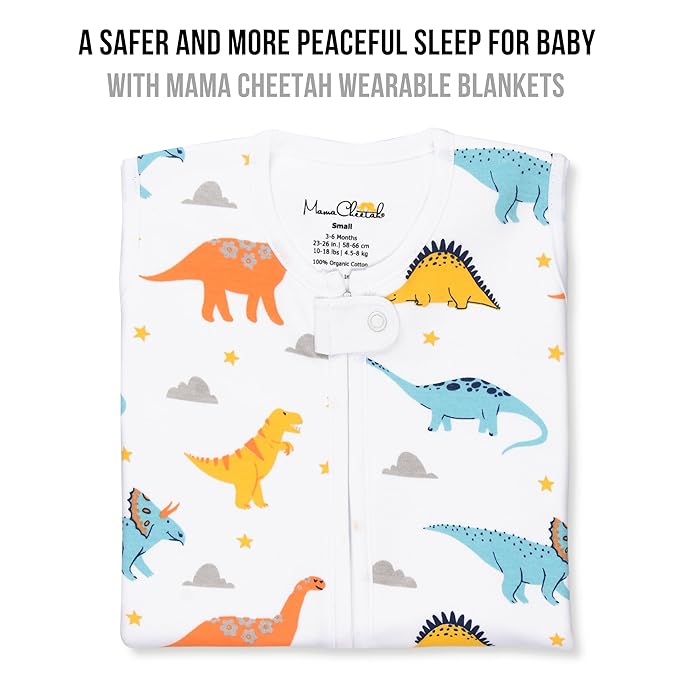 Baby Sleep Sack 1.0 TOG, Organic Cotton Baby Wearable Blanket with Two-Way Zipper, Swaddle Transition Baby Sleeping Bag, All-Season Sleep Sack for Newborn Infant Toddler Boy Girl, 24-48 Months, 1-Pack