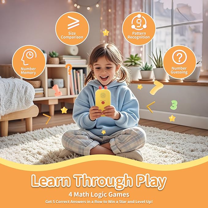 alilo Math Games for Kids Ages 5-12, Portable Math Toys for Practicing Addition, Subtraction, Multiplication and Division, Fun Educational Toy with 5 Modes, 19 Math Games, and 50K Math Questions