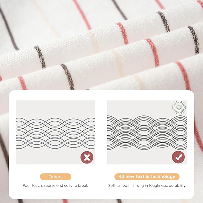 Yoofoss Baby Sleep Sack 0-6 Months Baby Wearable Blanket 100% Cotton 2-Way Zipper TOG 0.5 Toddler Sleeping Sack 3 Pack, Lightweight Sleep Sacks for Babies(Small)