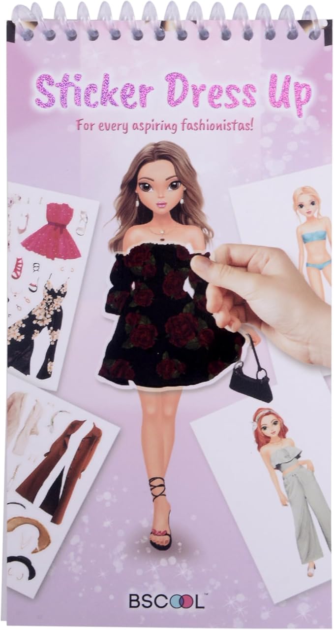 Sticker Dress up - Sticker Activity Book for Kids. Learn Girls Fashion Design with Stickers and Guides for Kids 5 and up. Little Designer Creativity Book. Stickers, Paper Dolls. Gift for Girls