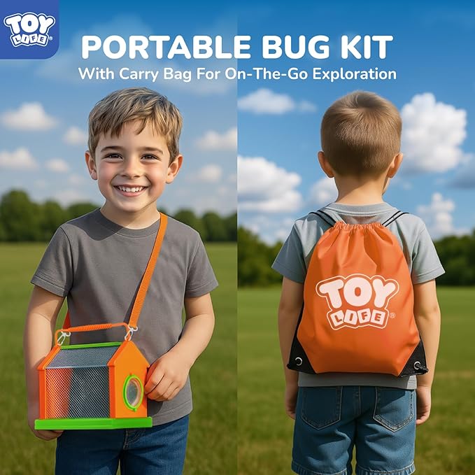 TOY Life Bug Catcher for Kids, Bug Catching Kit Kids Explorer Kit with Butterfly Net, Catching Tool, Tweezers, Magnifying Glass, Binoculars, Insect Catcher, Educational Outdoor Toys Kid Adventure Set