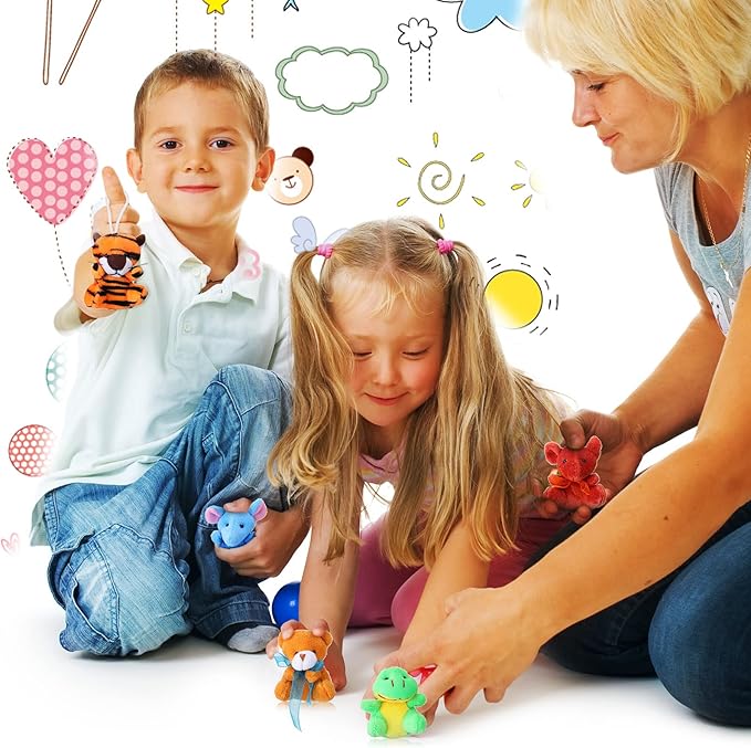 60 Pack Mini Stuffed Animal Bulk Small Plush Animal Toys Miniature Stuff Animal Keychain Set for Easter Egg Party Favors, Valentine‘s Day Gift, Goodie Bag Fillers, Carnival Prizes, Classroom Rewards